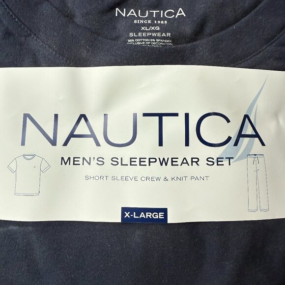 NEW Sz XL Nautica Pajama Set  - with SS t-shirt and Fish Pants - Picture 3 of 5